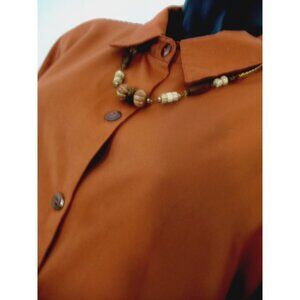 Vintage Cybil Stewart blouse with necklace